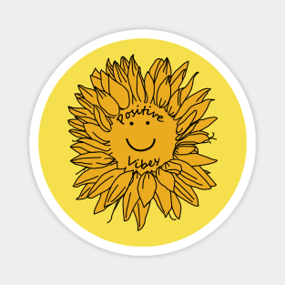Positive Vibes Sunflower Magnet